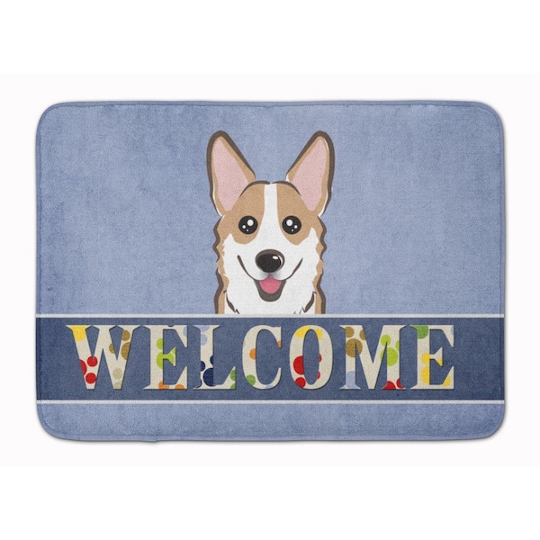 Carolines Treasures Sable Corgi Welcome Machine Washable Memory Foam Mat BB1439RUG - main